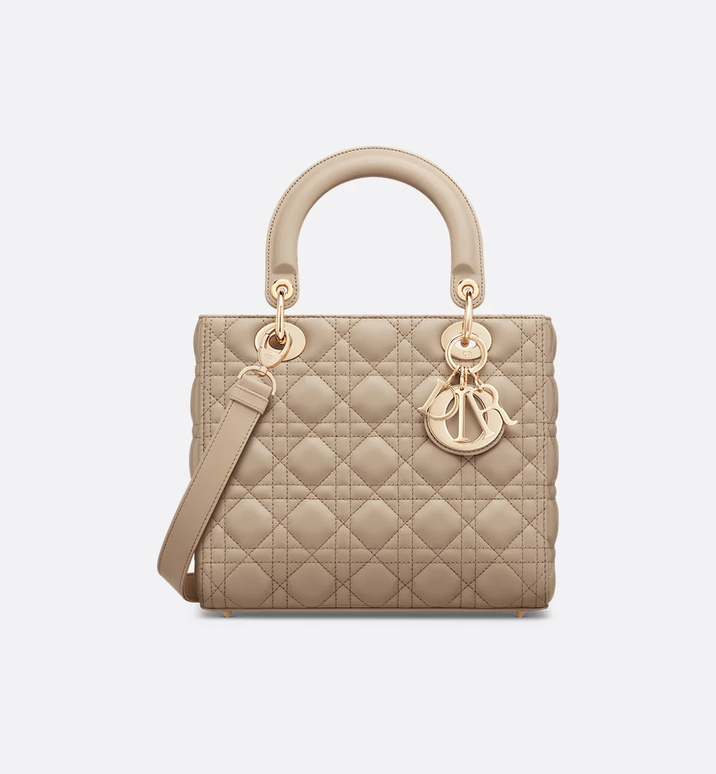 Medium Lady Dior Bag Camel Cannage Lambskin