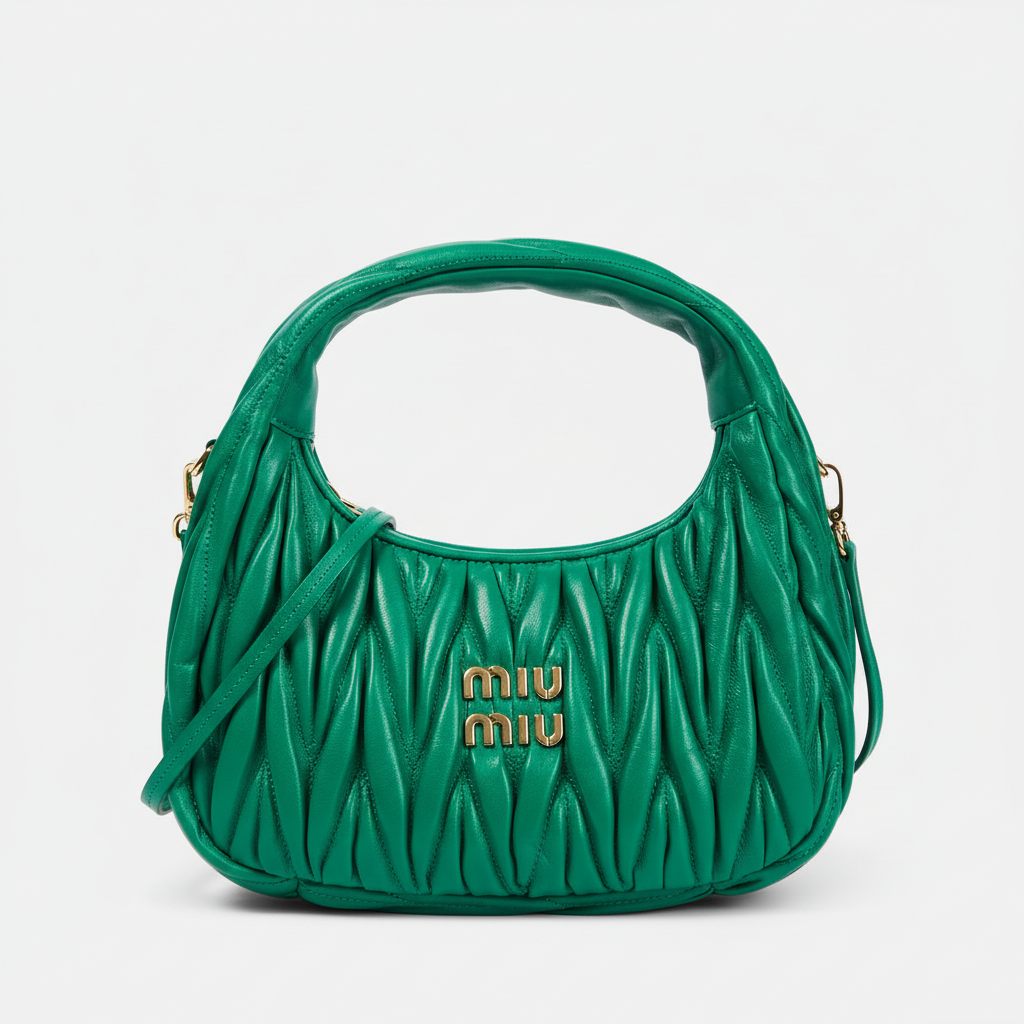 Miu Miu Wander Small matelassé suede tote bag