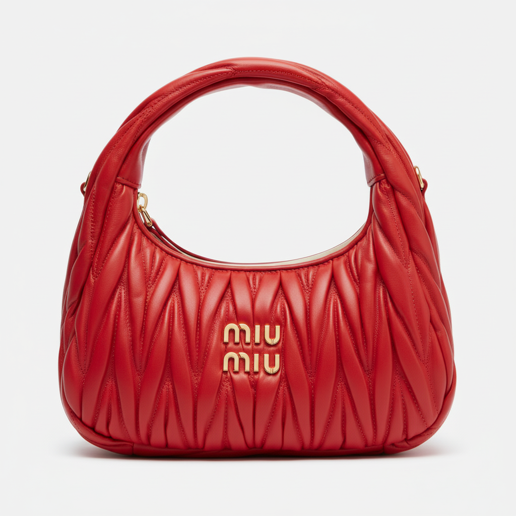 Miu Miu Wander Small matelassé suede tote bag